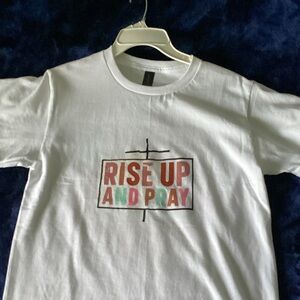 Gildan White Tee with Inspirational Graphic